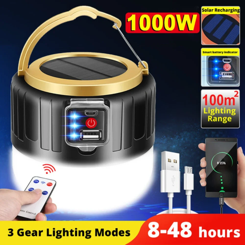 Renewable Energy Source - Solar LED Camping Licht Wasserdichte Wiederaufladbare