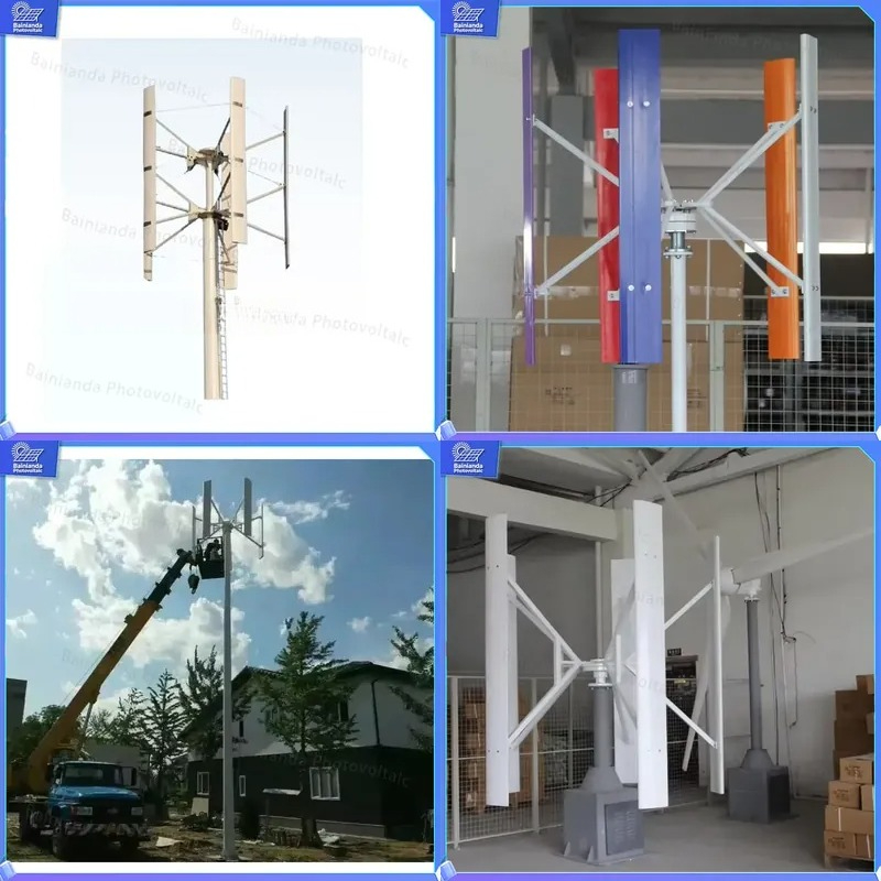 Wind Solar Hybrid Kit - 500W 1kW 2kW Vertikalachsen-Windturbinengenerator Solar-Hybrid-Stromsystem Netzunabhängiges