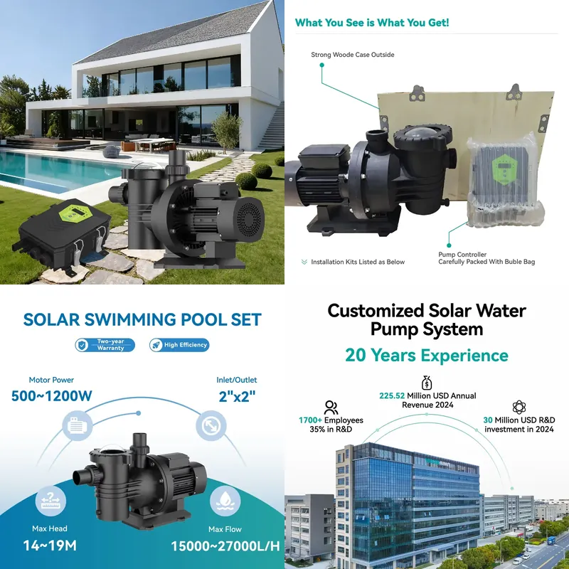Solar Pool Pump Kit - Veichi Herstellerangebot: 2 Zoll 500W IP55