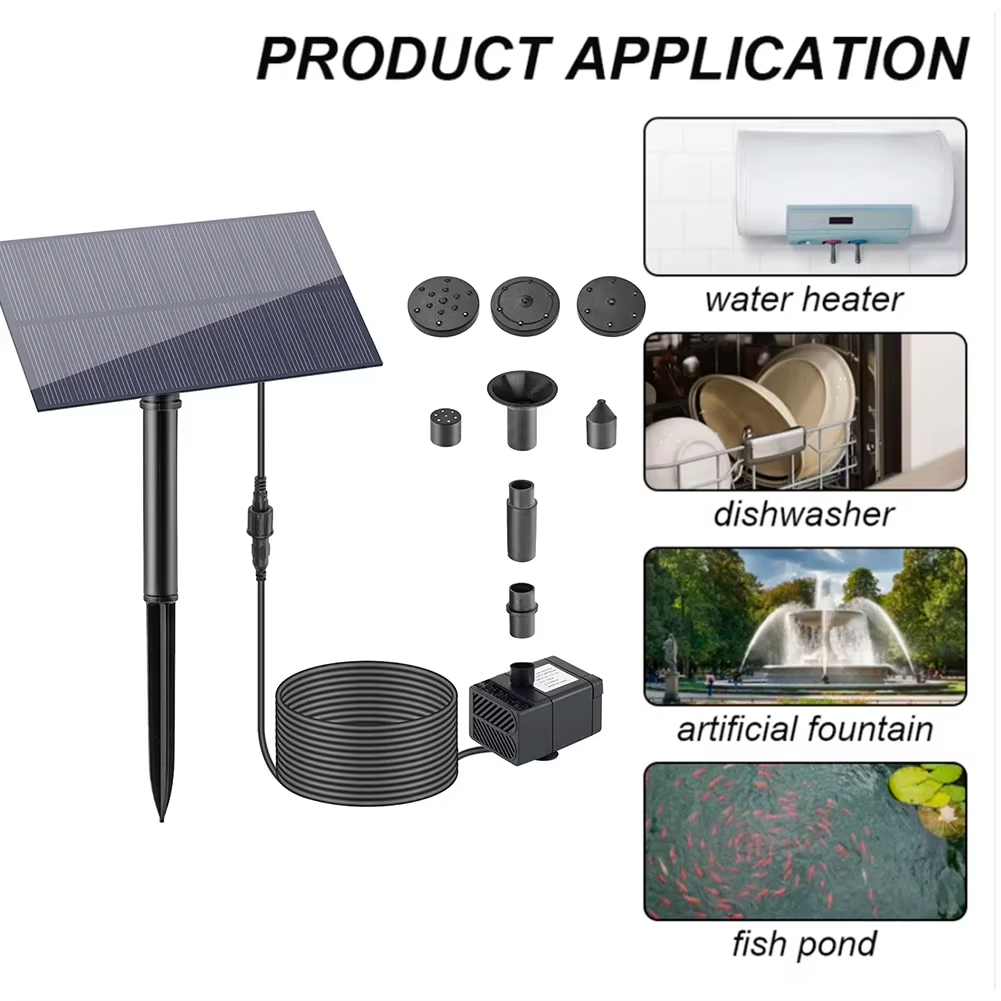 Solar Pool Pump Kit - 5W 5V Mini Solar-Springbrunnenpumpen-Set mit Solarpanel-Stromversorgungsplatine