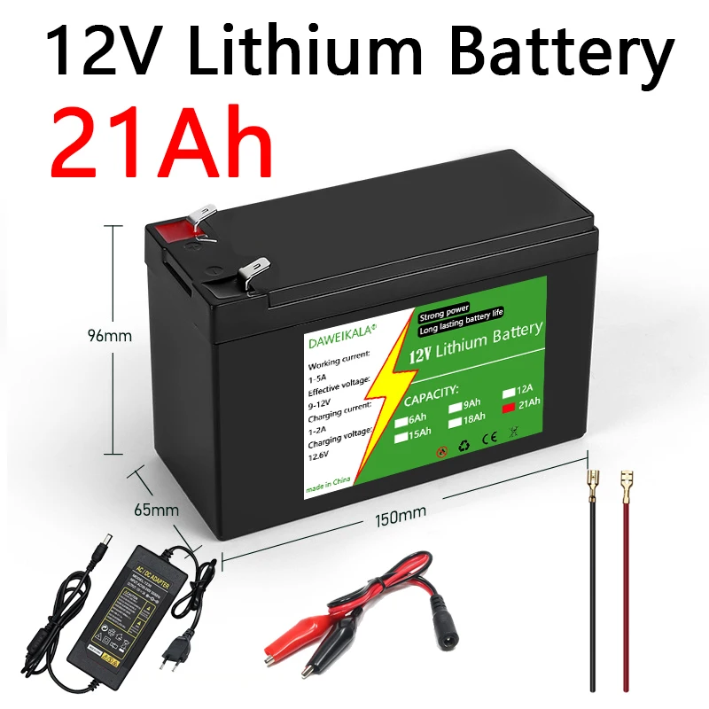 Renewable Energy Source - 12V 6Ah-21Ah 18650 Lithium-Akkupack 3S7P Wiederaufladbare