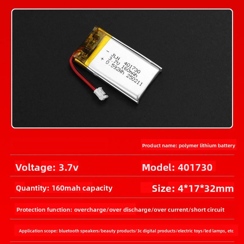 401730 3,7 V 160 mAh Polymer-L – Renewable Energy Source Bewertung und Preis