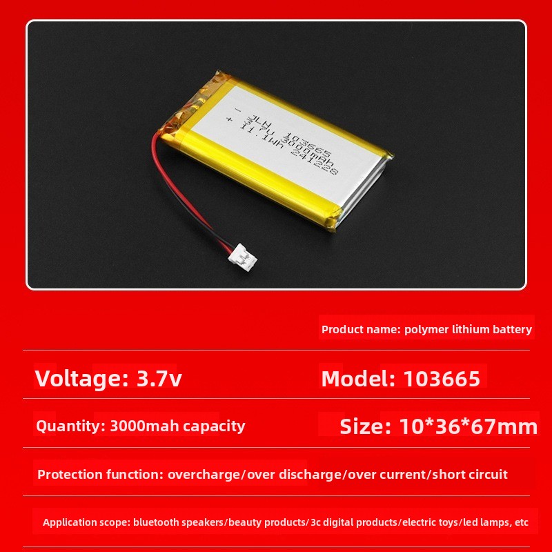 103665 3,7 V 3000 mAh Polymer- – Renewable Energy Source Bewertung und Preis