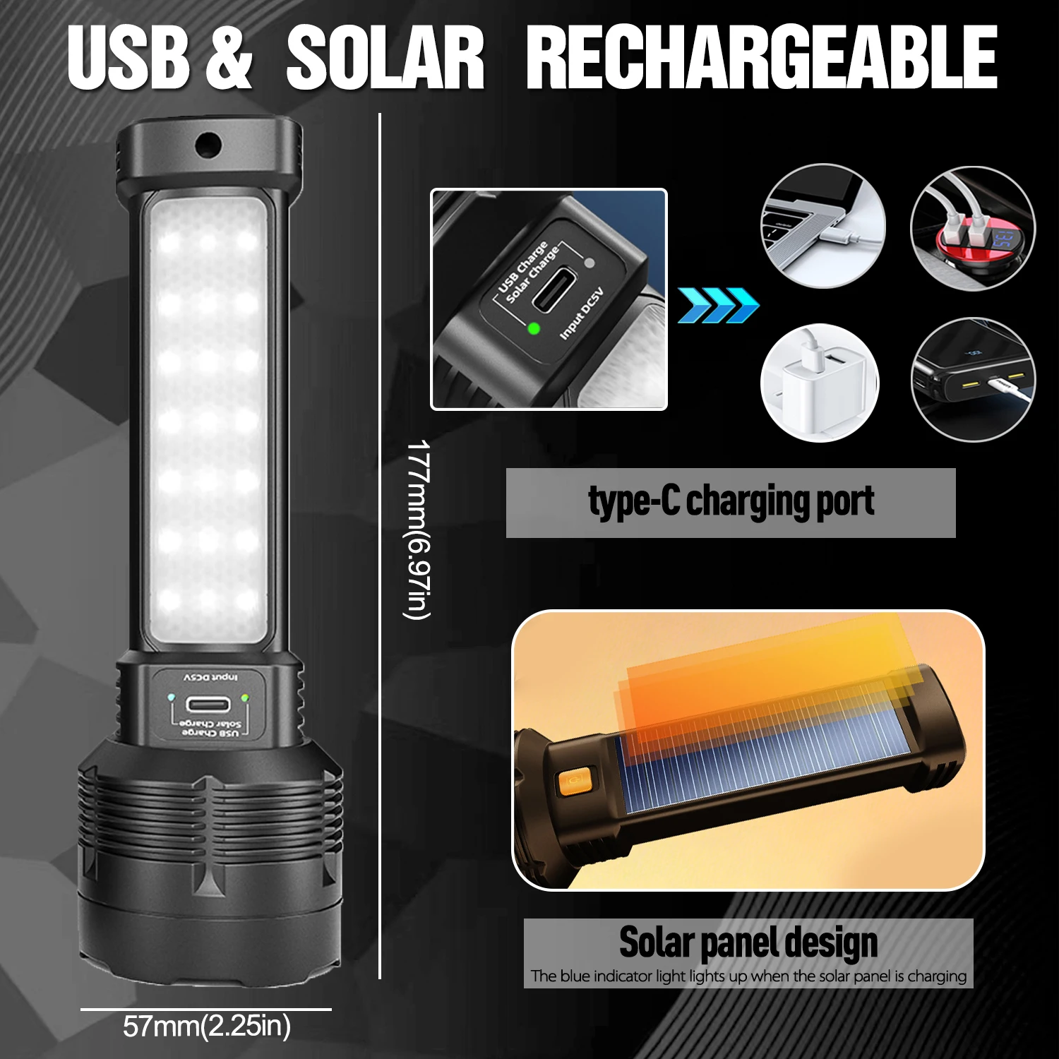 Solarbetriebene Taschenlampe,  – Renewable Energy Source Bewertung und Preis